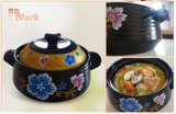 1.8 L Golden Flower Porcelain Pot, Used for Stews\Storage